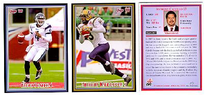 2008 Jogo CFL player cards