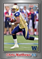 2012 Jogo CFL rookie card