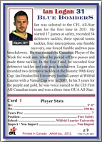 2012 Jogo CFL pre-production sample card back