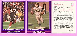 picture of 1989 Jogo Purple Variation CFL football cards