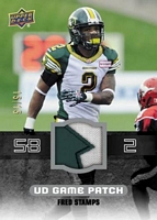 2014 Upper Deck CFL Football game patch card