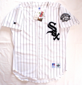 Chicago White Sox white pinstripe pro baseball jersey