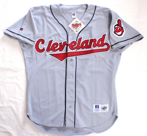 Cleveland Indians grey pro baseball jersey