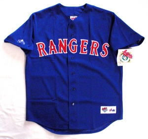 Texas Rangers royal blue pro batting practice baseball jersey