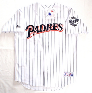 San Diego Padres white pinstripe replica baseball jersey