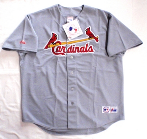 St Louis Cardinals grey replica baseball jersey