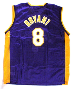 Kobe Bryant Los Angeles Lakers purple replica basketball jersey back