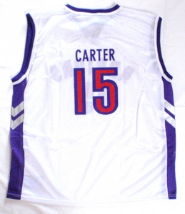 Vince Carter Toronto Raptors white replica basketball jersey back