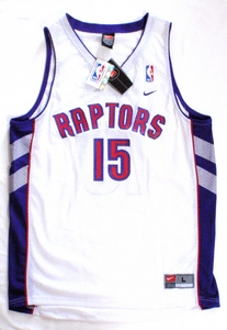 Vince Carter Toronto Raptors white semi-pro basketball jersey