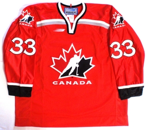 Team Canada 1998 Olympic  red authentic pro hockey jersey