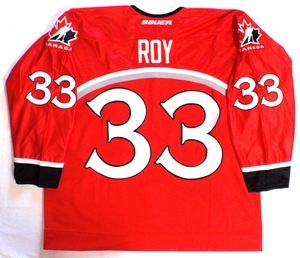Team Canada 1998 Olympic red authentic pro hockey jersey back
