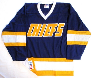 Charlestown Chiefs navy hockey jersey