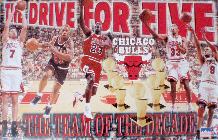 NBA Chicago Bulls Titlewave wall poster Jordan Pippen Rodman 90s basketball