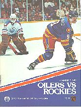Nov. 7, 1981 Edmonton Oilers program