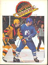 1980/81 VANCOUVER CANUCKS EDMONTON OILERS PROGRAM WAYNE GRETZKY B.J.  MACDONALD