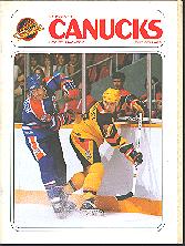 Pub 4458 - Dec. 5, 1981 - Edmonton Oilers vs Vancouver Canucks NHL Program