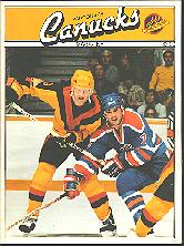 Pub 4469 - Dec. 30, 1984 - Edmonton Oilers vs Vancouver Canucks NHL Program
