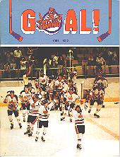 Apr. 17, 1982 Indianapolis Checkers vs Wichita Wind CHL Playoff Program