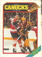 Nov. 29, 1980 Vancouver Canucks program