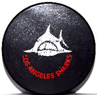Los Angeles Sharks puck front