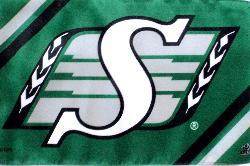 Saskatchewan Roughriders 12x18 horizontal mini flag