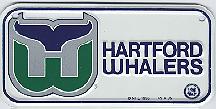 white Hartford Whalers bicycle plate