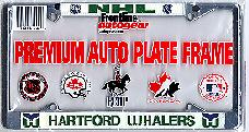 chrome Hartford Whalers license plate frame