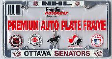 old logo chrome Ottawa Senators license plate frame
