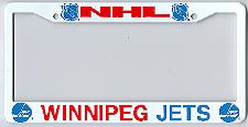 old logo plastic Winnipeg Jets license plate frame