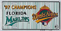 white Florida Marlins 1997 World Series Champions license plate