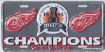 silver Detroit Red Wings 98 Stanley Cup Champions license plate