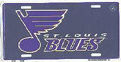 navy, new logo St Louis Blues license plate