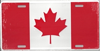 white Canada Flag license plate
