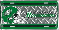 silver tred Saskatchewan Roughriders license plate