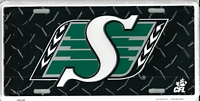 blac tred Saskatchewan Roughriders license plate