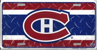 tri-color tred Montreal Canadiens license plate