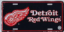 black Detroit Red Wings license plate