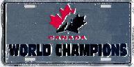 chrome Team Canada World Champions license plate